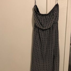 black and white maxi dress